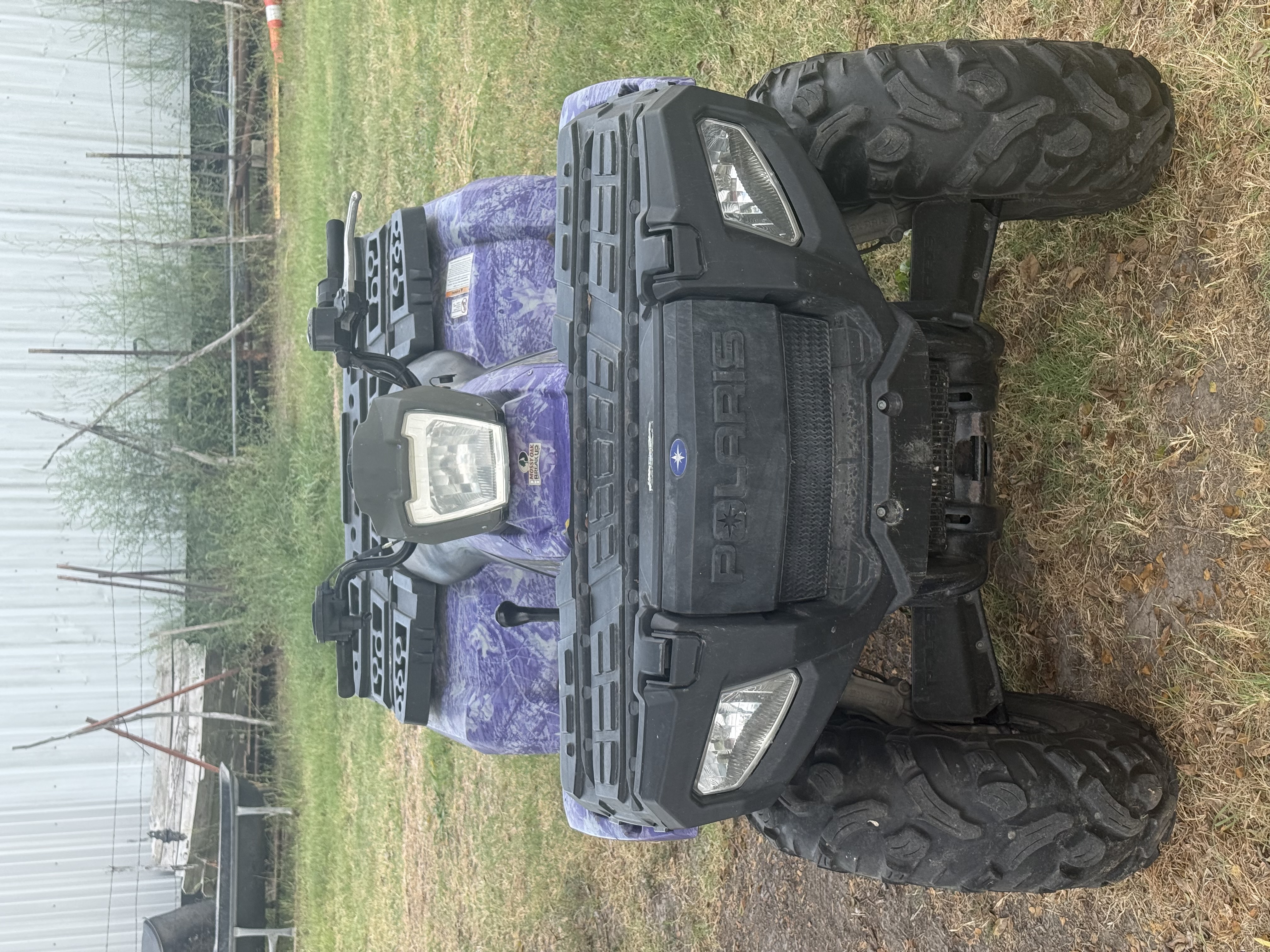 Polaris ATV before detail — front view